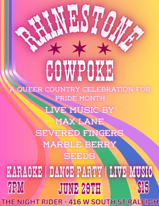 Rhinestone Cowpoke w/ Max Lane, Severed Fingers, & Marble Berry Seeds – A Queer Country Celebration