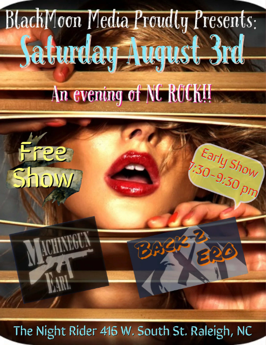 Live Music: Uncanny Erie presents Back 2 Xero w/ special guest Machine Gun Earl