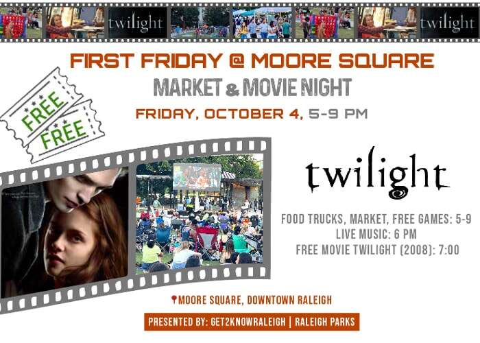 First Friday @ Moore Square: Market & Movie Night