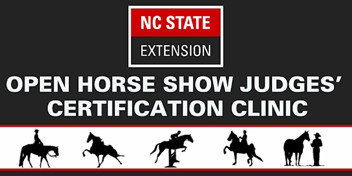 2024 Open Horse Show Judges’ Certification Clinic