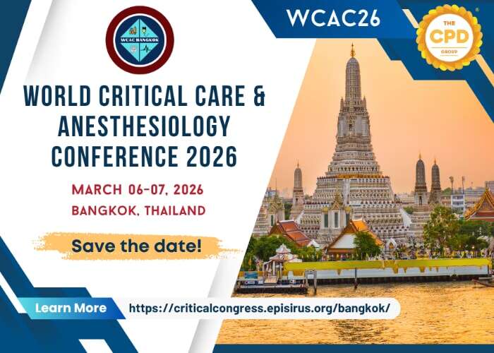 World Critical Care and Anesthesiology Conference 2026 (WCAC26)