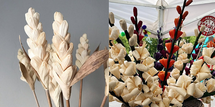Rosas & Rosé: Corn Husk Flowers