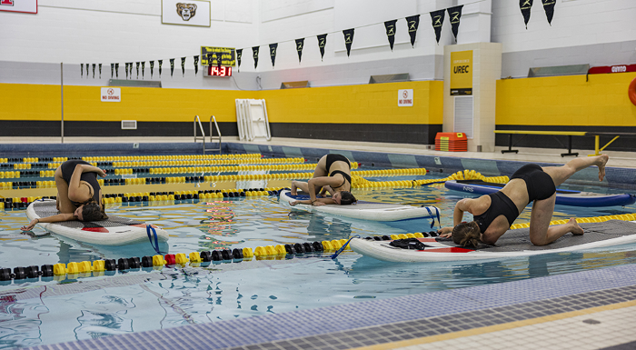 Stand Up Paddleboard Yoga Stretching