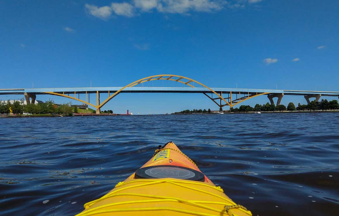 Kayaking Lake Michigan
