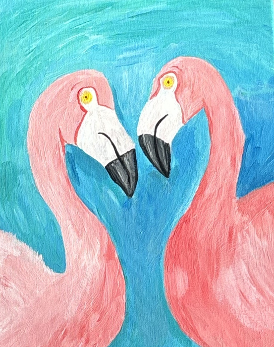 Family Painting Class: Flamingo