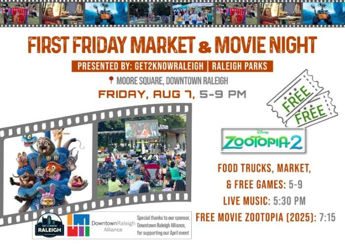 First Friday Market & Movie Night: Zootopia 2 (2025)