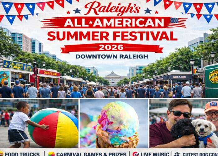 Raleigh’s Summer Festival- Food, Desserts, Games&Prizes, Free Admission