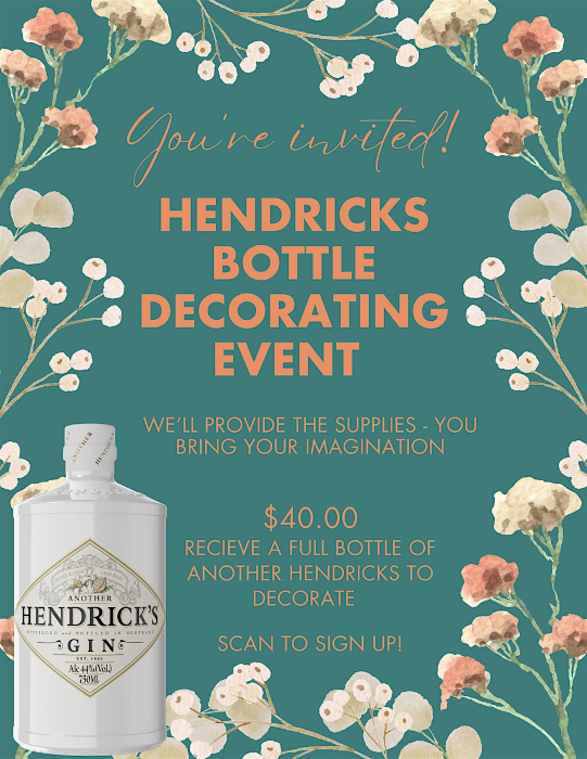 Hendrick’s Bottle Decorating Event