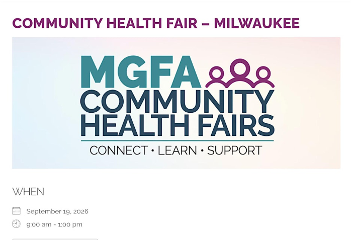 MGFA Community Health Fair